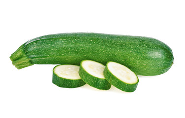 zucchini isolated on white background