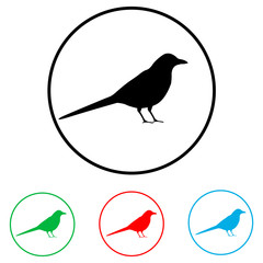 Bird icon, logo on white background