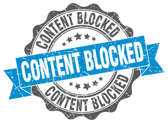content blocked stamp. sign. seal