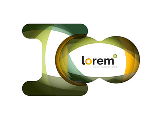 Abstract geometric design logo made of flowing elements