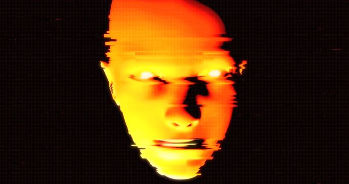 Artificial Intelligence Human Head Digital Noise Technology Animation
