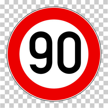 Verkehrsschild 90 Km/h