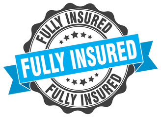 Fototapeta premium fully insured stamp. sign. seal