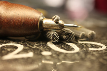 tools for working on a granite.
