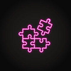 Logical thinking concept neon icon in line style