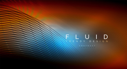 Digital flowing wave particles abstract background