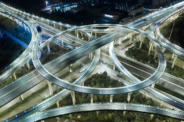 Highway transportation system highway interchange at mopac Expressway and highway 183 in Austin...