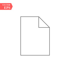 Document icon vector flat illustration. Isolated documents symbol. Paper page graphic design pictogram