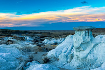Evening twilight at Calhan Paint Mines