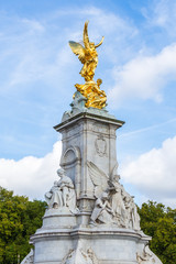 Fototapeta na wymiar The Victoria Memorial to Queen Victoria, located at the end of The Mall in London