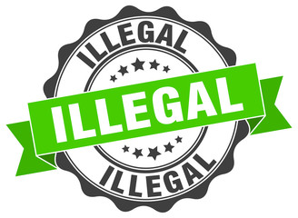 Obraz premium illegal stamp. sign. seal