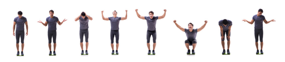 Sportsman isolated on the white background