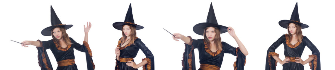 Witch isolated on the white background