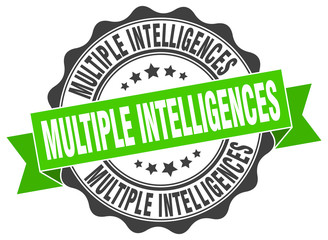 Obraz premium multiple intelligences stamp. sign. seal
