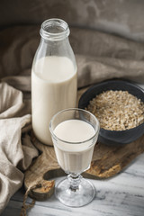 Non dairy oat milk for vegan diet