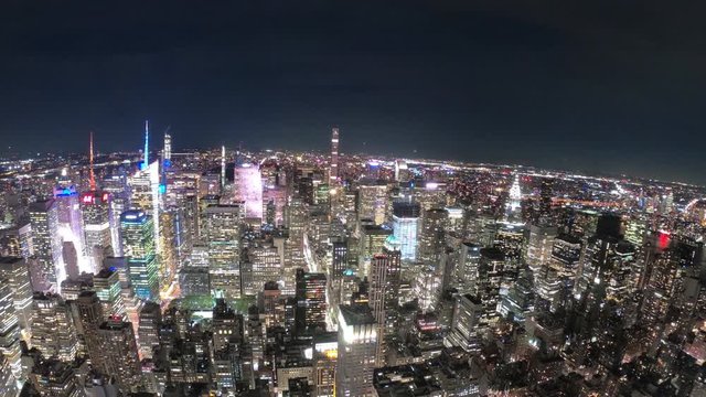 ニューヨークの夜景 タイムラプス