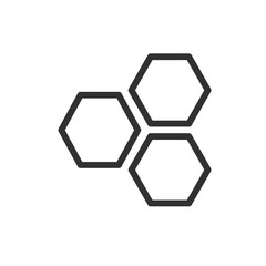 Honeycomb sign icon. Honey cells symbol. Sweet natural food. Classic flat icon. Vector illustration