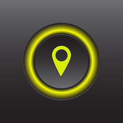 Bright colored isolated icons for a website on a dark background. Finance, strategy, idea, research, collaboration. Vector illustration.