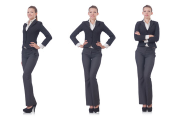 Businesswoman isolated on the white