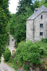 Fototapeta na wymiar Entrée du château de Reinhardstein en Belgique