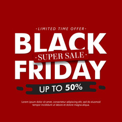 Black friday sale discount banner vector background template. eps 10 download.