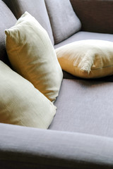 Fototapeta na wymiar Cushion on sofa, Living Room Detai