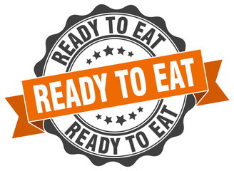 Obraz premium ready to eat stamp. sign. seal