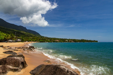 beach and sea in the city of Ilhabela, Brazil