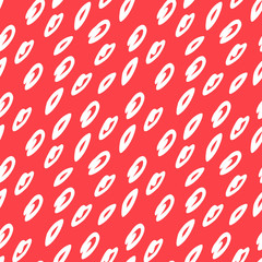 abstract vector seamless pattern of white spots on red background