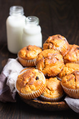 Fresh homemade apple cinnamon muffins 