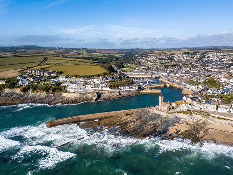 Porthleven overlooking the Harbour towards the Town
