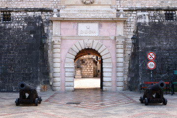 Old town Kotor fortress gate Montenegro