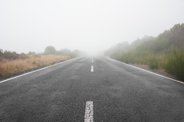 Road in the clouds