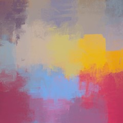 Abstract moder canvas painting.