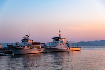 Boote Abenddämmerung