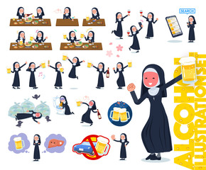 flat type Nun women_alcohol