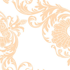 Golden seamless floral pattern, ornament, backround. Vector.