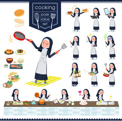 flat type Nun women_cooking