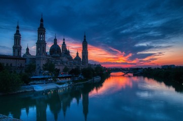 Basilica of Our Lady of the Pillar, Zaragoza, Spain.