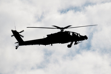 AH-64 Apache helicopter silhouette