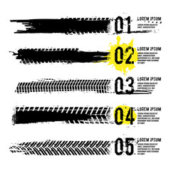 Obraz premium Tire tread marks infographic