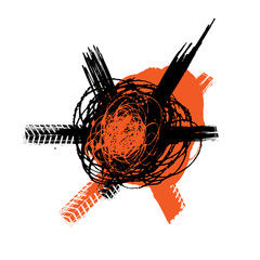 Tire tread marks element