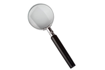Magnifying glass isolated on white background