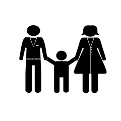 Family Icon in trendy flat style isolated on grey background. Parents symbol for your web site design, logo, app, UI. Vector illustration, EPS10.