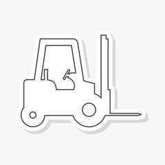 Forklift line sticker