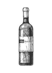 illustration of Wine bottle.