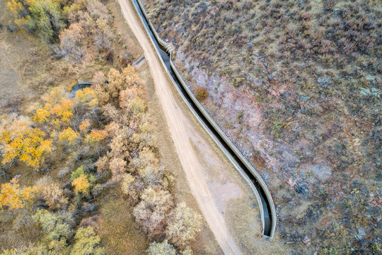 water diversion ditch at northern Colorado foothills