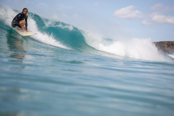 surfer in action on the wave