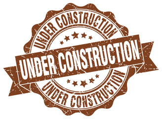 under construction stamp. sign. seal