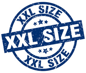 xxl size blue round grunge stamp